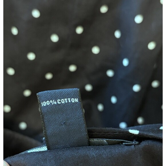 Lands End Cotton Polka Dot Dress Blue White Size 4 - Picture 3 of 10